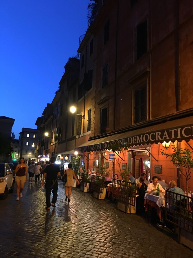 trastevere at night